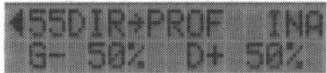 FUTABA FC-18 - Menu 55, mixage direction  profondeur DIR  PROF - 1