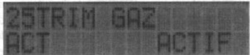 FUTABA FC-18 - Menu 25, trim de ralenti TRIM GAZ - 2