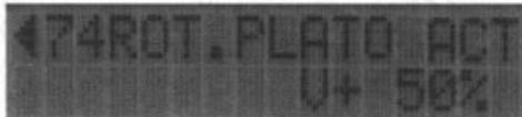 FUTABA FC-18 - Menu 74, Decalage virtuel du plateau cyclique ROT.PLATO - 1