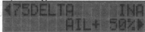 FUTABA FC-18 - Menu 75, mixage delta DELTA - 1