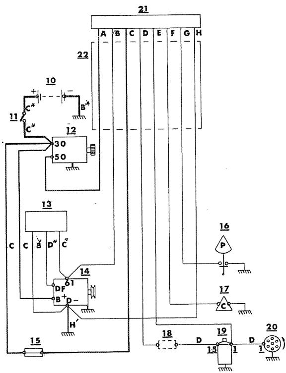 VOLVO AQ 130-250 - Schéma de câblage électrique: Moteur - 1
