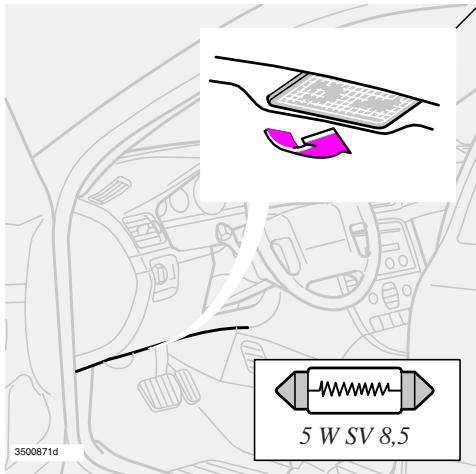 VOLVO V70 R - Remplacement du miroir de courtoisie - 3