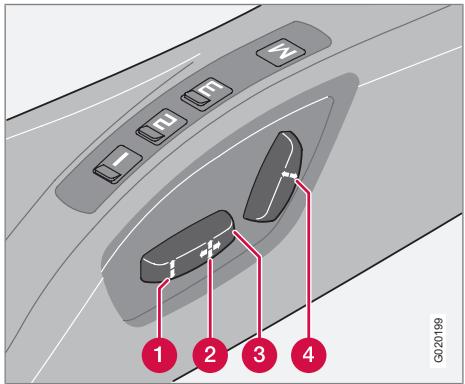VOLVO C70 - Position d'assise, siège à commande électrique* - 1