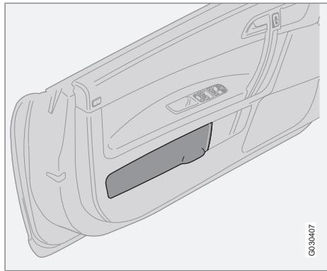 VOLVO C70 - Compartiment de rangement dans le panneau de porte - 1