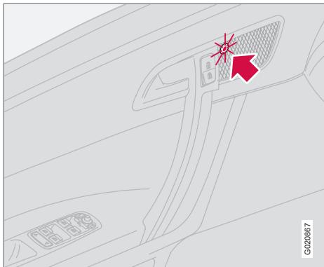 VOLVO C70 - Indication du verrouillage - 1