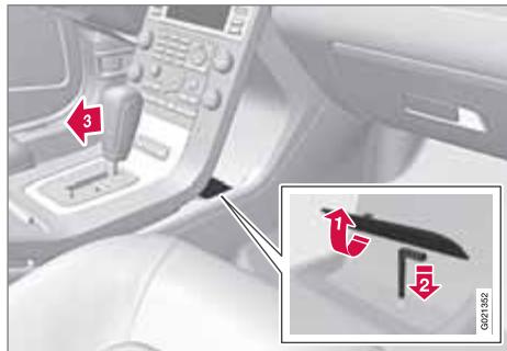 VOLVO S80 - Désactiver le blocage automatique de sélecteur de vitesses - 1