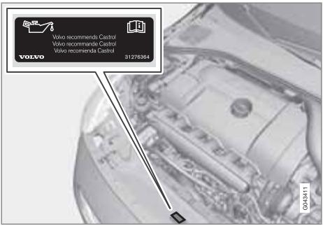 VOLVO S80 - Contrôle de l'huile moteur - 1