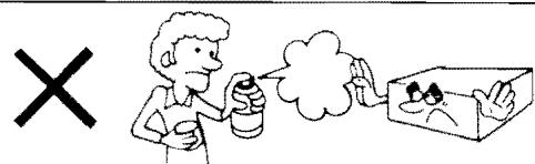 TECHNICS SU-700 - Avoid spray-type insecticides - 1