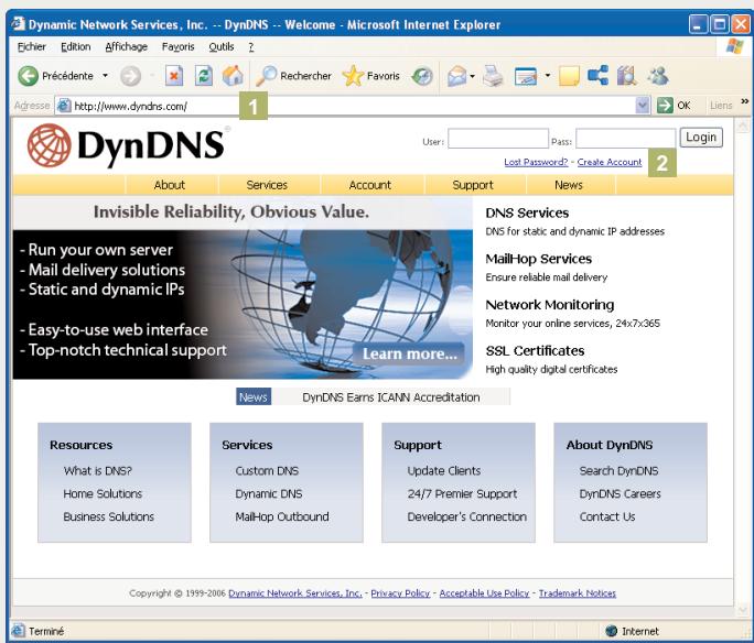 LEGRAND 036 18 - Créer une adresse internet sur dyndns. org - 1