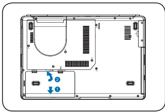 ASROCK F14 - Installer et retirer le pack batterie - 2