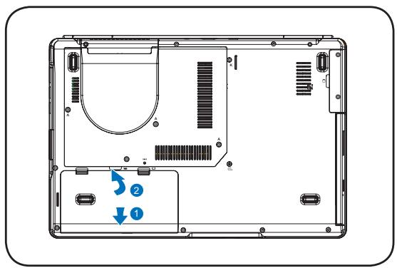 ASROCK F24 - Installer et retirer le pack batterie - 2