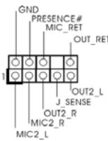ASROCK H55M - Connecteur audio panneau avant - 1