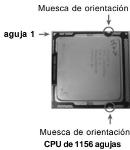 ASROCK H55M - Paso 3. Inserte la CPU de 1156 agujas: - 2