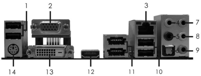 ASROCK H55M - I/O Panel - 1