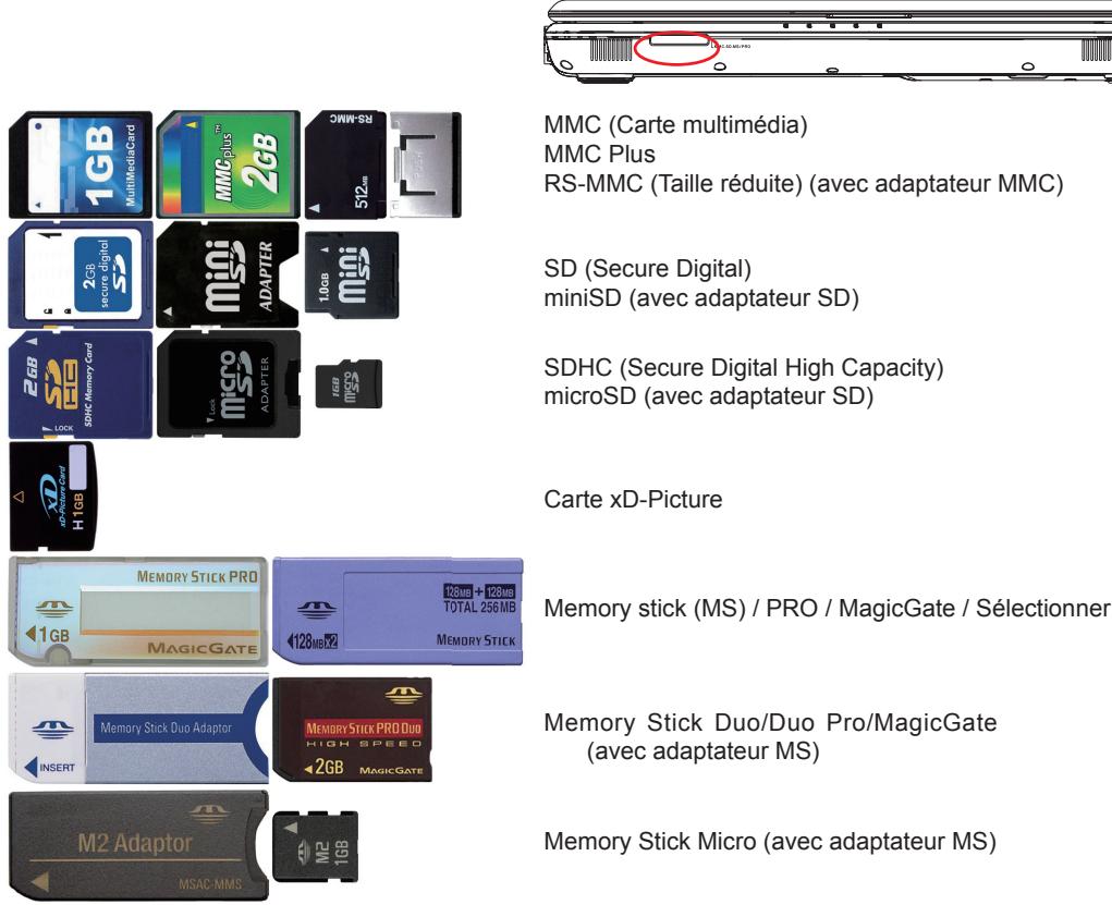 ASROCK MULTI BOOK G22 - Exemples de cartes mémoire flash - 1