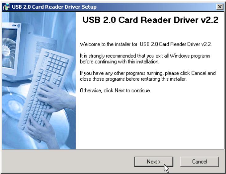 TRANSCEND TS0MFLRD8B - Installation du pilote sous Windows 98SE et 2000 - 3