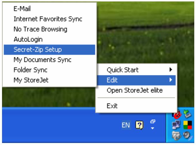 TRANSCEND TS120GSJ25T-S - Utilisation du menu situé dans la zone de notification - 1