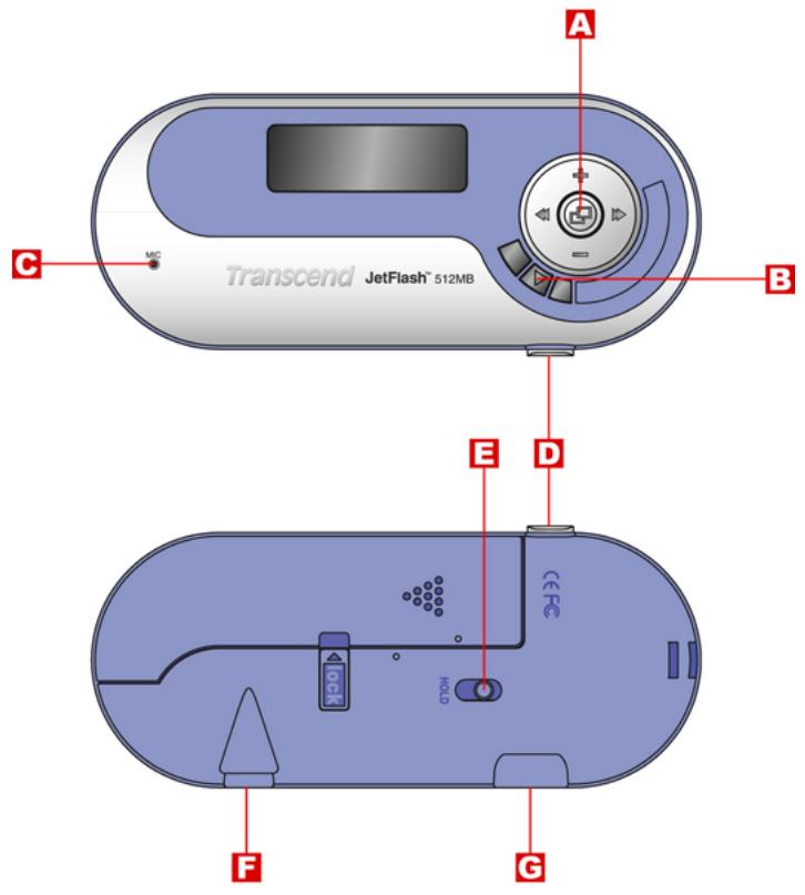 TRANSCEND TS1GJF-MP3 - Aperçu du Produit - 1