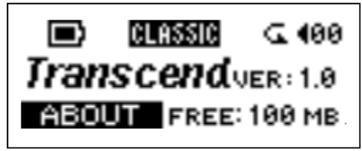 TRANSCEND TS1GJF-MP3 - A propos de la Version - 1