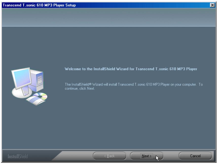 TRANSCEND TS1GMP612 - Installation du driver sous windows 98SE - 2