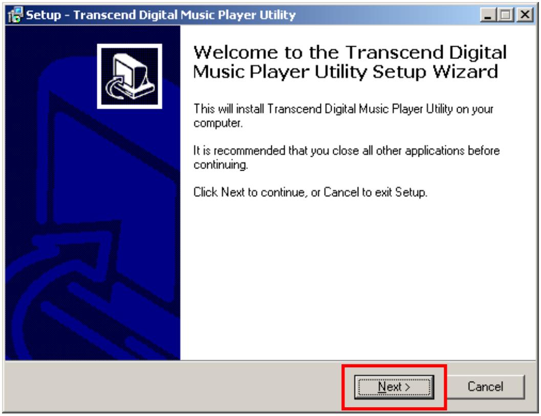 TRANSCEND TS1GMP630 - Installation du programme Transcend Digital Music Player Utility - 3