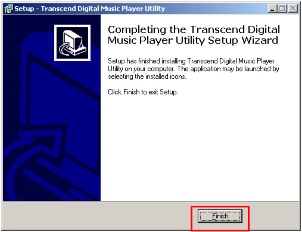 TRANSCEND TS1GMP630 - Installation du programme Transcend Digital Music Player Utility - 4