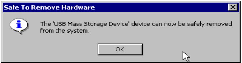 TRANSCEND TS20GPB - Déconnecter le PhotoBank sous Windows Me/2000/XP - 3