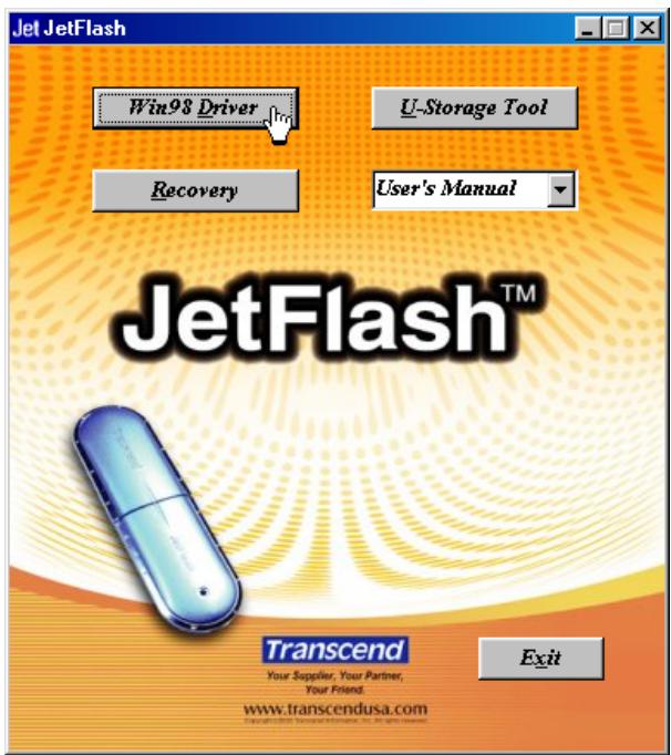 TRANSCEND TS256MJF2L - Installation pour Windows 98SE - 1