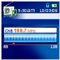 TRANSCEND TS2GMP820 - Sélectionner une station de radio - 1