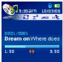 TRANSCEND TS2GMP820 - Jouer de la musique MP3, WMA et wma-drm10 - 1