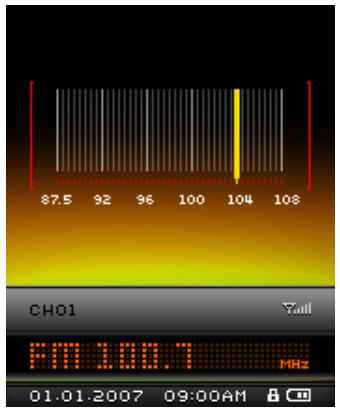 TRANSCEND TS2GMP840J - Sélectionner une station de radio - 1