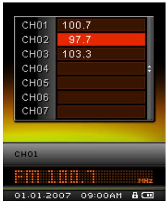 TRANSCEND TS2GMP840J - Choisir une station sauvegardée - 1