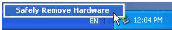 TRANSCEND TS60GSJ18 - Déconnecter le storejet™ 1.8 dans windows®2000, XP et VISTA - 2