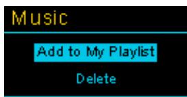 TRANSCEND MP320 - Ajouter une chanson à ma liste (my playlist) - 3