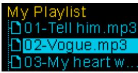TRANSCEND MP320 - Retirer une chanson de la liste (my playlist) - 2
