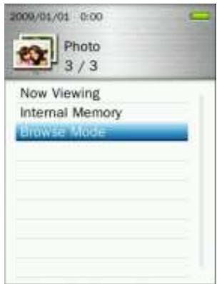 TRANSCEND MP870 - Mode Parcourir - 1