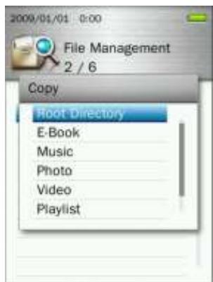 TRANSCEND MP870 - Déplacer &amp; copier des fichiers / dossiers - 6