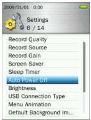 TRANSCEND MP870 - Arrêt automatique - 1