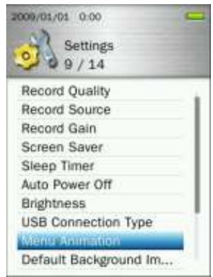 TRANSCEND MP870 - Menu Animation - 1