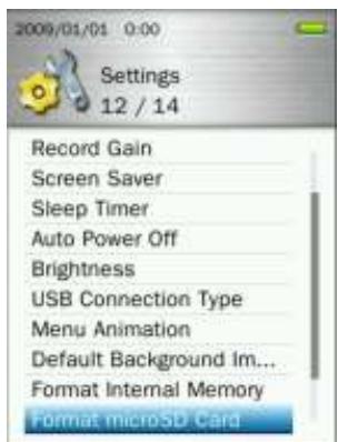 TRANSCEND MP870 - Formatage de la carte microSD - 1