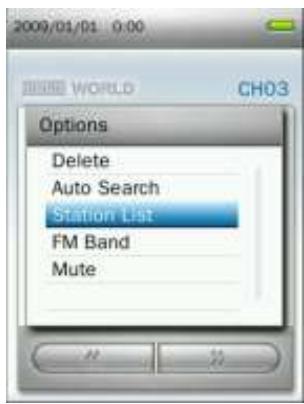 TRANSCEND MP870 - Retrouver une station sauvegardée - 3