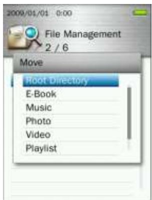 TRANSCEND MP870 - Déplacer &amp; copier des fichiers / dossiers - 5