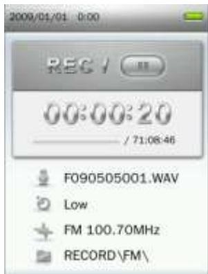 TRANSCEND MP870 - Enregister la Radio - 2