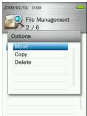 TRANSCEND MP870 - Déplacer &amp; copier des fichiers / dossiers - 3