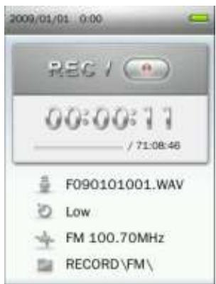 TRANSCEND MP870 - Enregister la Radio - 1