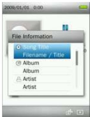 TRANSCEND MP870 - Information Fichier - 2