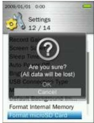 TRANSCEND MP870 - Formatage de la carte microSD - 4