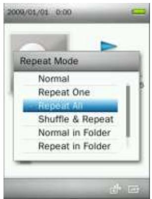 TRANSCEND MP870 - Mode Répéter - 2