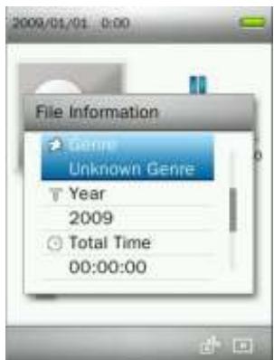 TRANSCEND MP870 - Information Fichier - 3