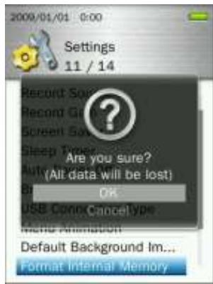 TRANSCEND MP870 - Formatage de la mémoire interne - 3